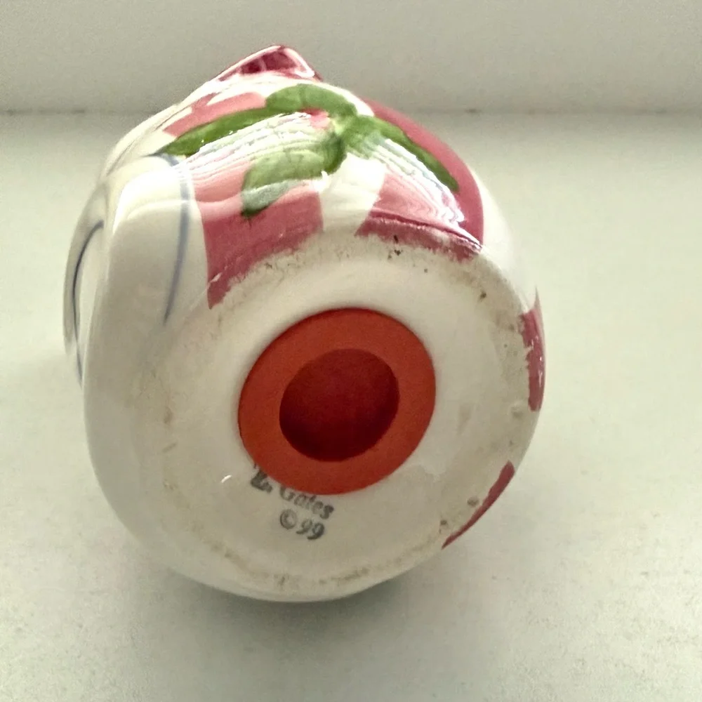 Vintage Ceramic Mouse Cheese Shaker,‎ Hand Painted Laurie Gates Design 1999